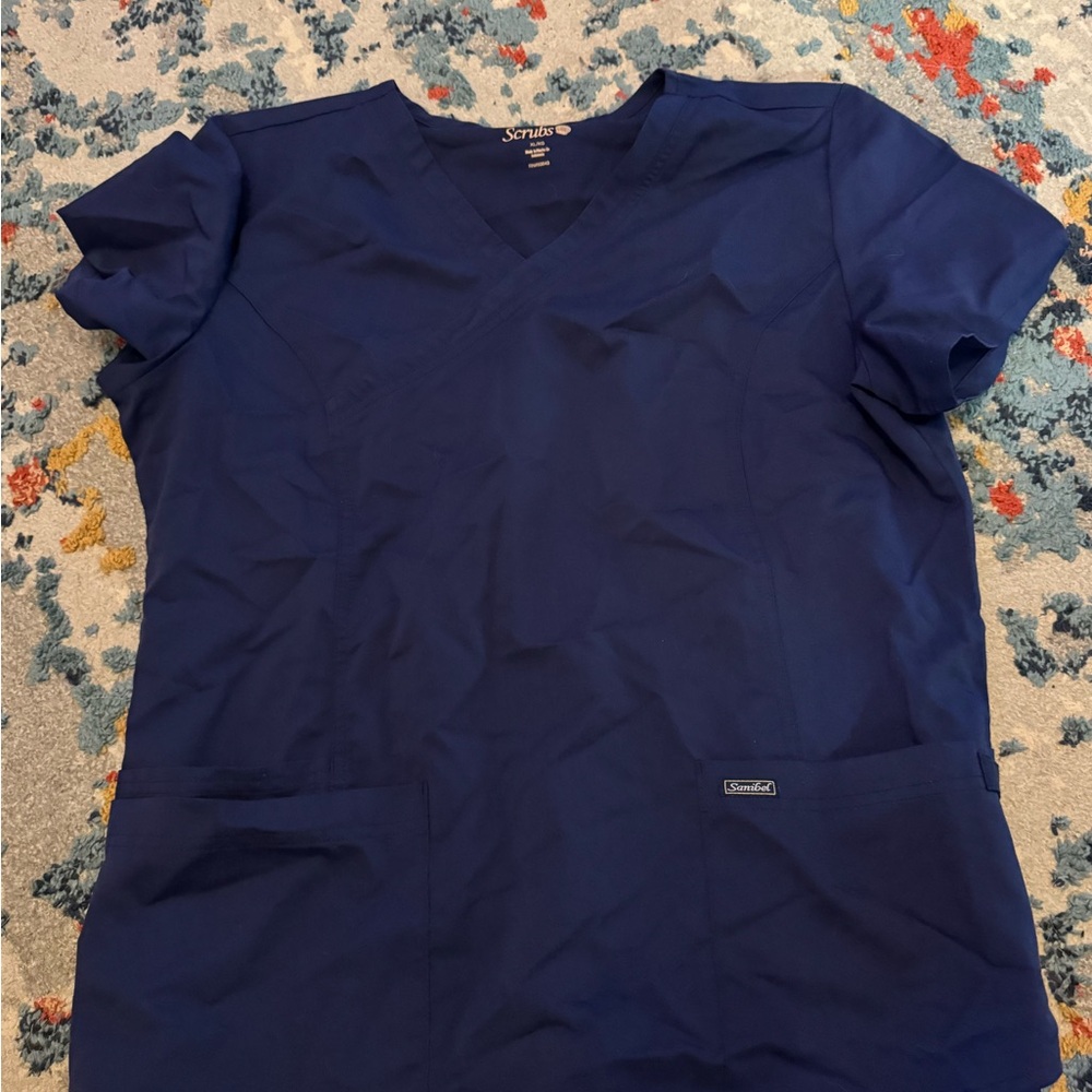Sanibel Women's Blue Scrub Set